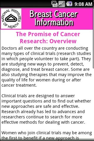 NIH: Breast Cancer Information截图2