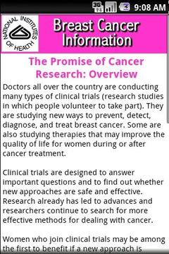 NIH: Breast Cancer Information截图