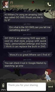 GOSMS Night Forest Theme截图1