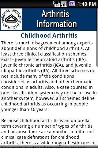 NIH: Arthritis Information截图2