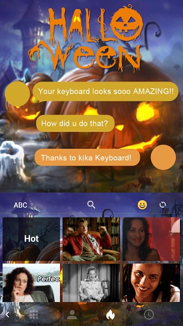 Halloween Emoji Keyboard Theme截图4