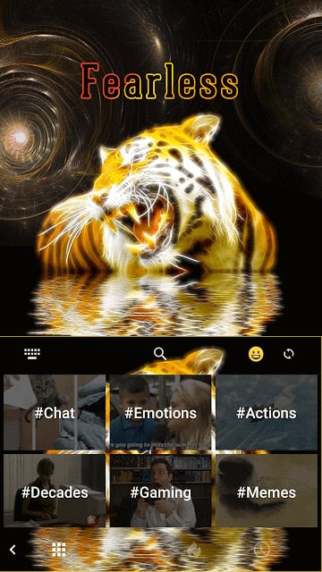 Fearless Emoji Keyboard Theme截图4