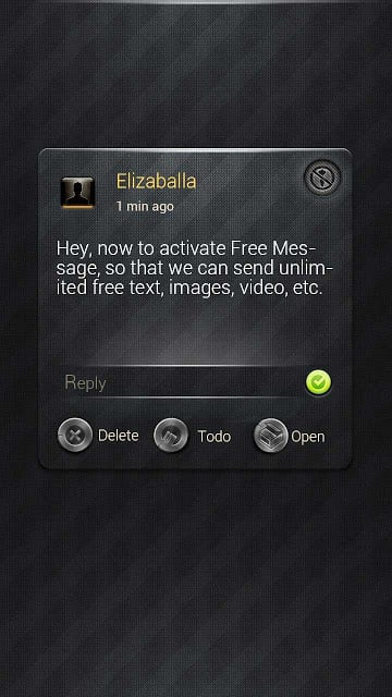 FREE-GO SMS SENIOR BLACK THEME截图4