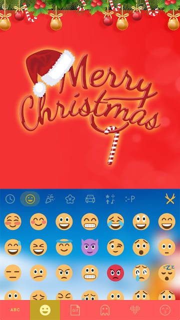 Merry Christmas Emoji Keyboard截图2