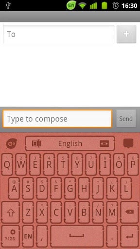 GO Keyboard Retro Card theme截图8