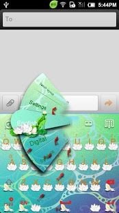 GO Keyboard Summer lotus theme截图1