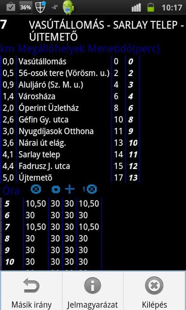 Menetrend Szombathely截图2