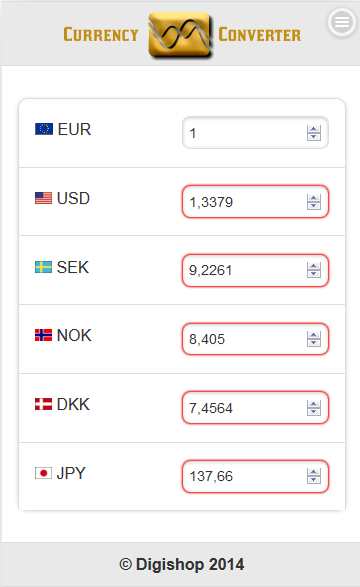 Valutaomvandlaren ECB Free截图1