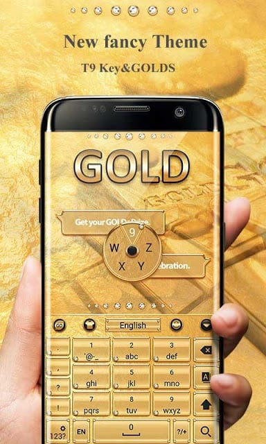 Gold Pro GO Keyboard Theme截图4