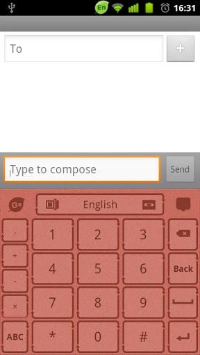 GO Keyboard Retro Card theme截图6