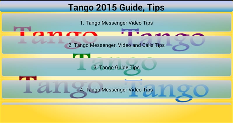 Tango 2015 Guide, Tips截图2