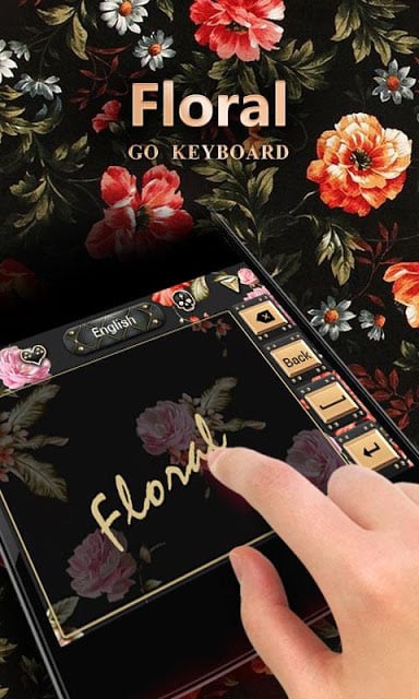 Floral GO Keyboard Theme Emoji截图3