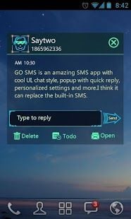 GO SMS Pro Z Slicing Theme EX截图1