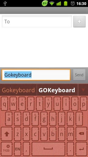 GO Keyboard Retro Card theme截图3