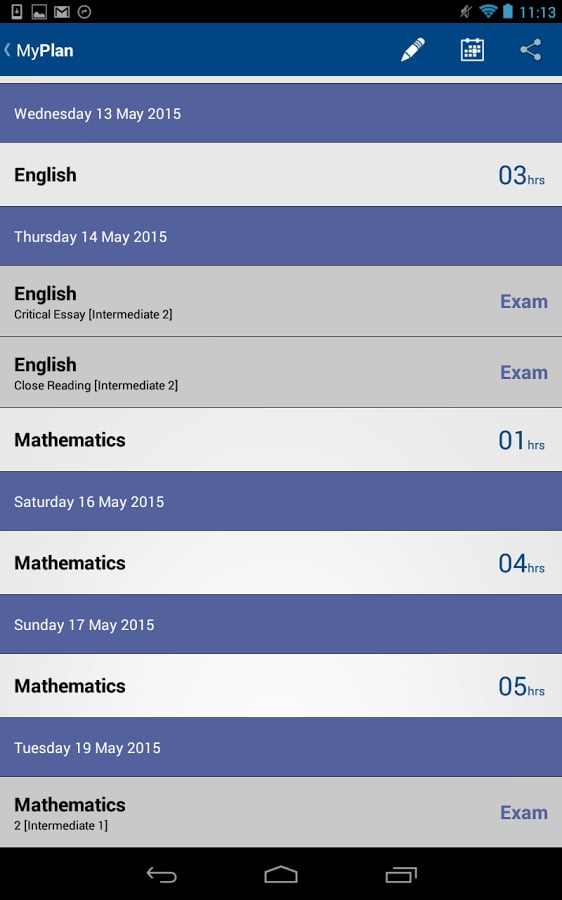 SQA My Study Plan截图2