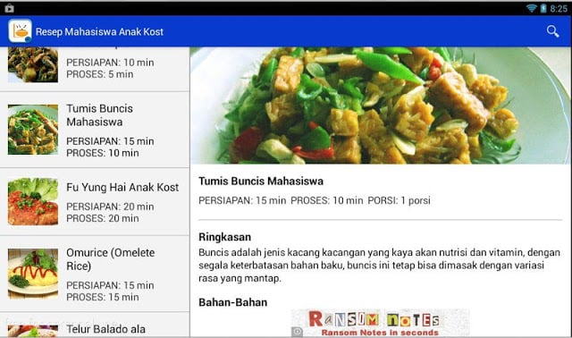 Resep Masak Mahasiswa Anak Kos截图2