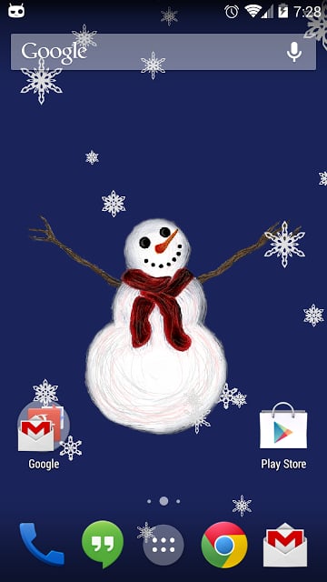 Smiling Snowman Wallpaper Free截图1