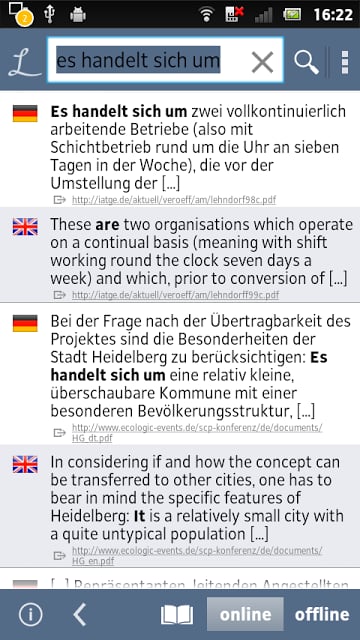 W&ouml;rterbuch Linguee截图2