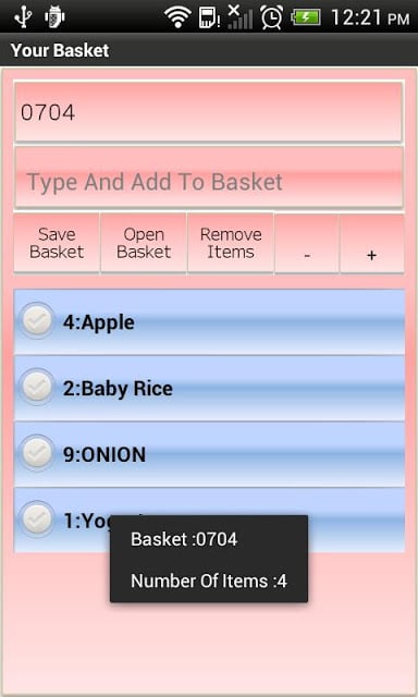 A Simple Shopping List Basket截图2