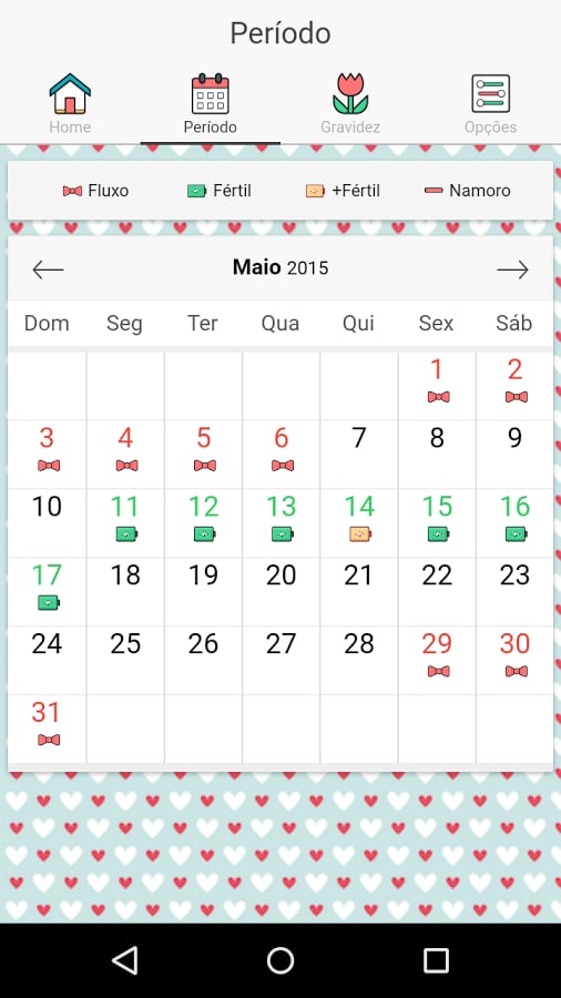 Calend&aacute;rio Ciclo Menstrual截图5