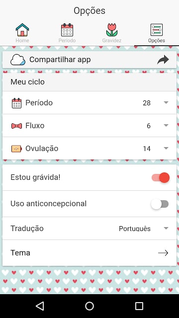 Calend&aacute;rio Ciclo Menstrual截图2