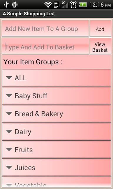 A Simple Shopping List Basket截图4