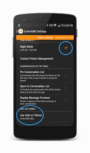EvolveSMS Blue Theme截图2