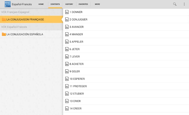 Vox French&lt;&gt;Spanish Dictionary截图11