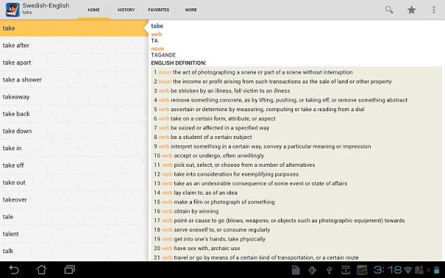 Swedish&lt;&gt;English Dictionary截图9