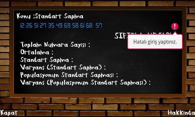 Standart Sapma Hesaplama截图6