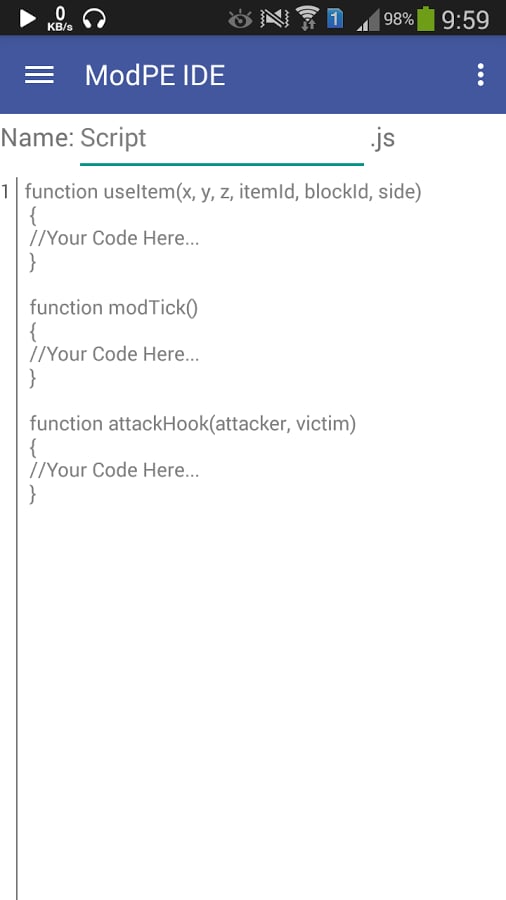 ModPE IDE截图4