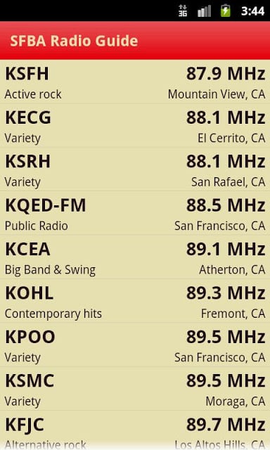 SFBA Radio Guide截图2