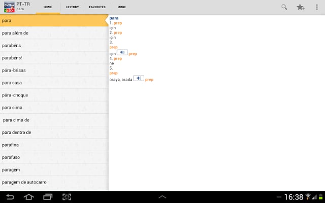 Portuguese&lt;&gt;Turkish Diction TR截图4