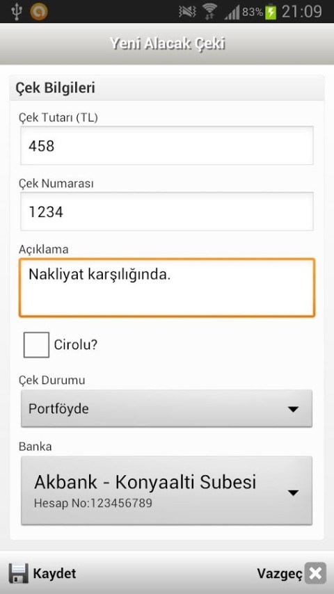 Çek Takip截图2