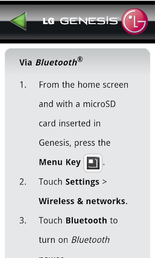 LG Genesis 760 User Guide截图2
