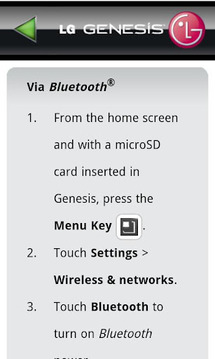 LG Genesis 760 User Guide截图