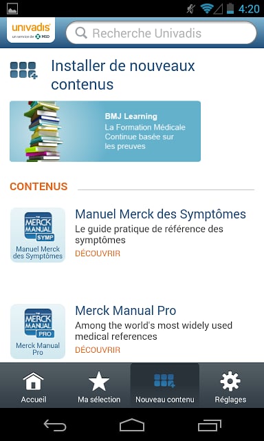 Univadis, r&eacute;f&eacute;rence m&eacute;dicale截图1