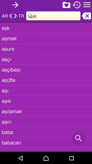 Arabic Turkish Dictionary Free截图8