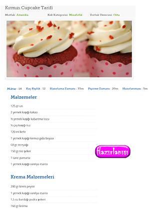 Kırmızı Cupcake Tarifi截图1