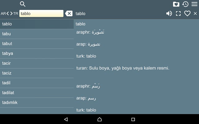 Arabic Turkish Dictionary Free截图9