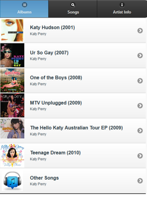 Katy Perry All Lyrics截图1