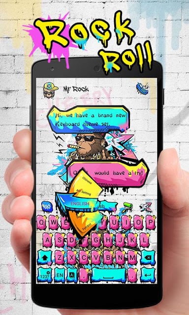 Rock Roll GO Keyboard Theme截图2