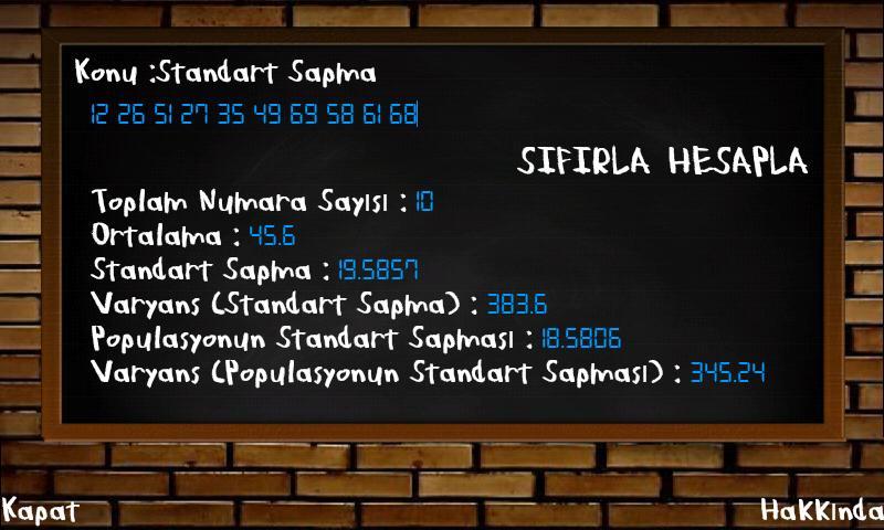 Standart Sapma Hesaplama截图5