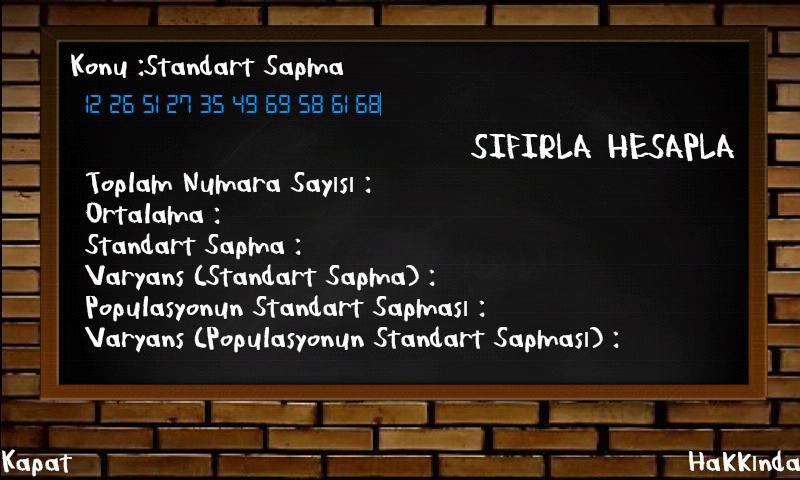 Standart Sapma Hesaplama截图4