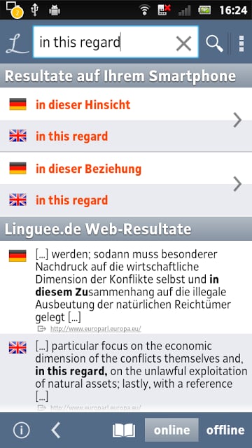 W&ouml;rterbuch Linguee截图4