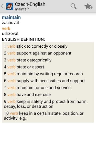 Czech&lt;&gt;English Dictionary截图7