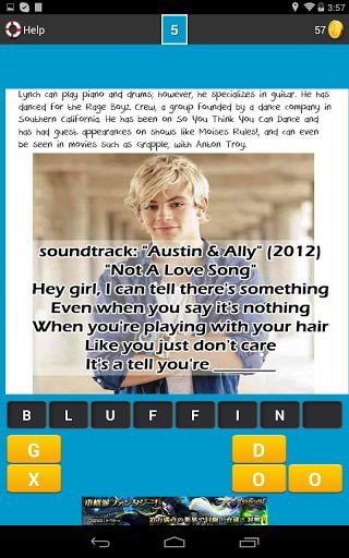 Ross Lynch Songs Lyrics Game截图6