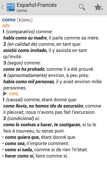 Vox French&lt;&gt;Spanish Dictionary截图8