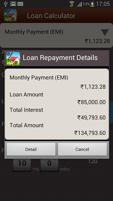 Bank Loan EMI Calculator截图1