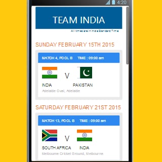 CWC 2015 Schedule截图1